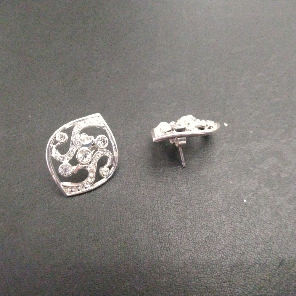 Brand new Avon silver colour with rhinestones earrings